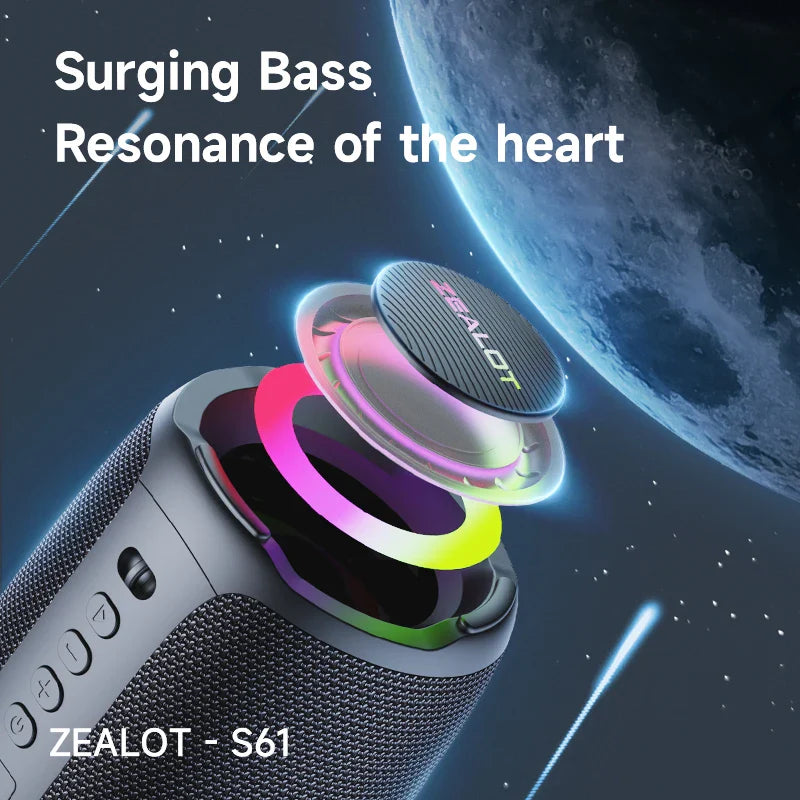 Portable Bluetooth Speaker 20W — IPX6 Waterproof, Bluetooth 5.2, 12H Battery, Outdoor Bass