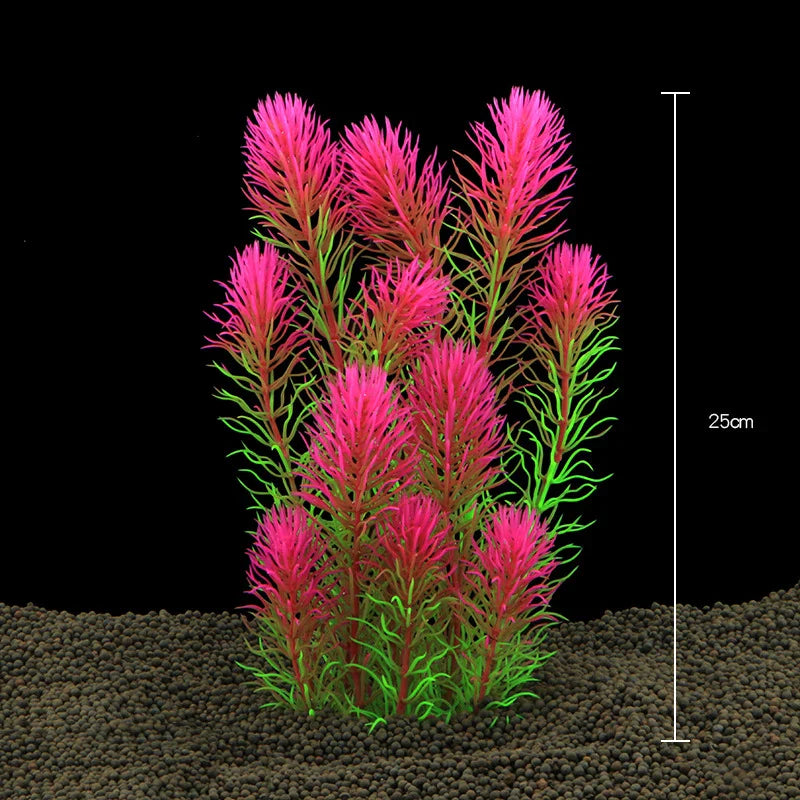 Artificial Aquarium Plants — Plastic Underwater Decorations for Fish Tanks, Realistic Aquarium Decor