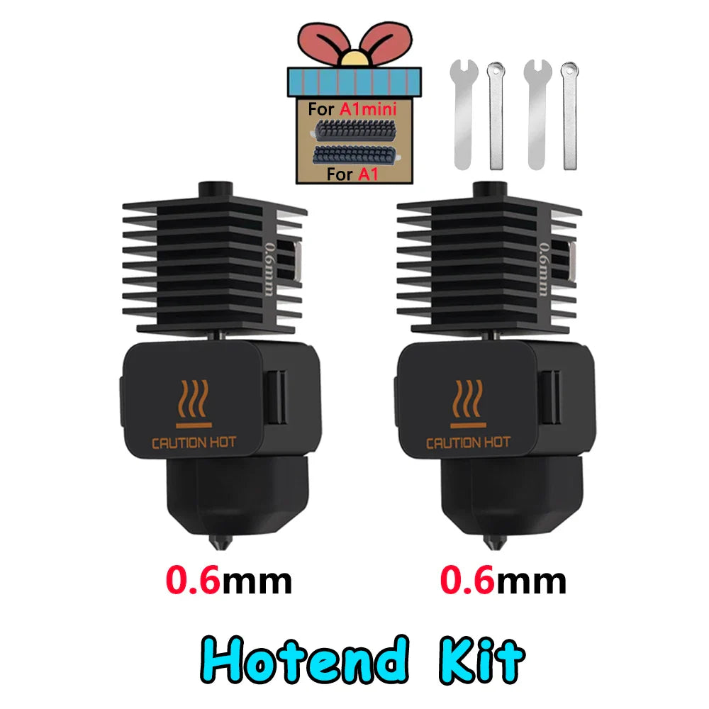 Replaceable Nozzle Hotend Kit for Desktop FDM 3D Printers — 0.2/0.4/0.6/0.8 mm (0.008/0.016/0.024/0.031 in)