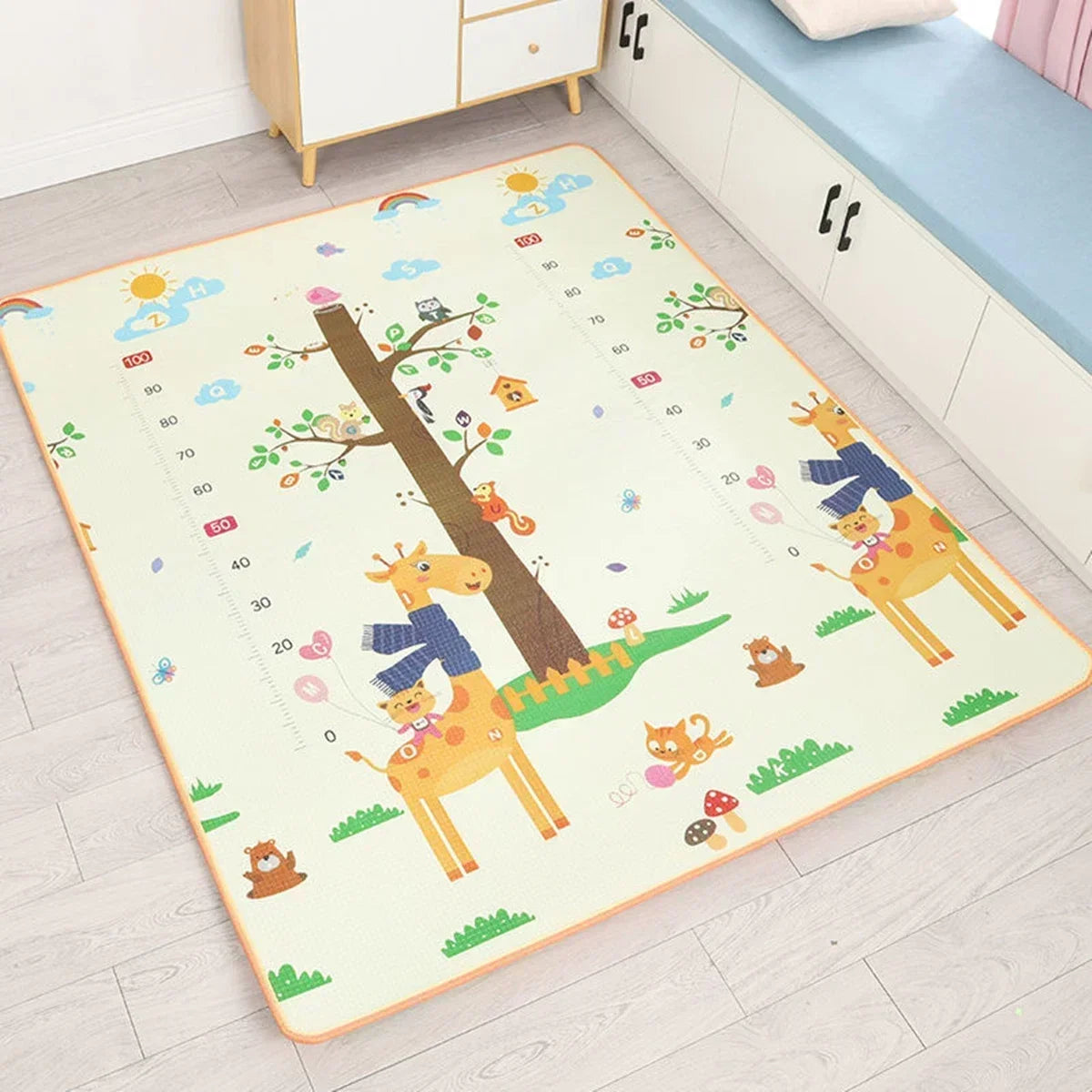 Baby Play Mat Foam Crawling Activity Gym Rug – Non-Toxic EPE, Double-Sided, Foldable (Available in 5 Sizes)