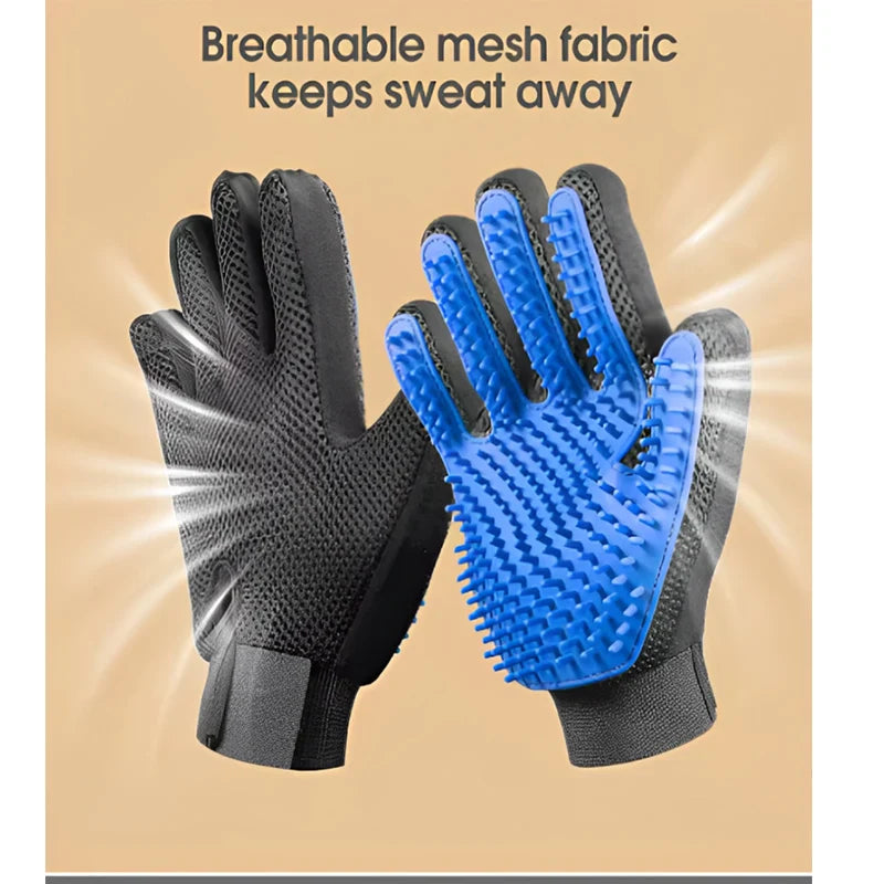 Silicone Pet Grooming Glove – Single Right-Hand Deshedding Brush & Massage Mitt for Dogs & Cats, 16×24 cm (6.3×9.4 in)