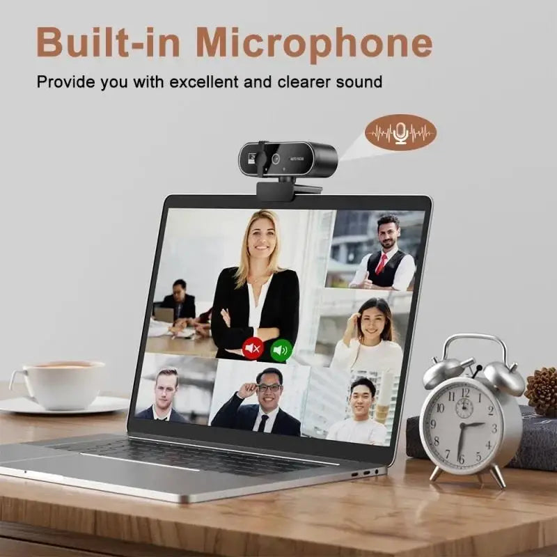 4K Webcam 3840x2160 Autofocus, Built-in Microphone, USB 2.0, 30fps HD Video Conference Camera