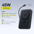Qi2 Magnetic 10000mAh Power Bank 15W Wireless 22.5W USB-C Fast Charge Magnetic Snap Portable Charger