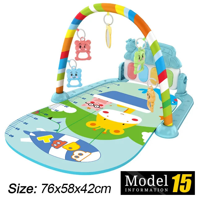 Baby Activity Gym Play Mat with Piano Keyboard 76 x 58 x 42 cm (30 x 23 x 16.5 in) – Musical Infant Play Gym for Newborns 0–36 Months