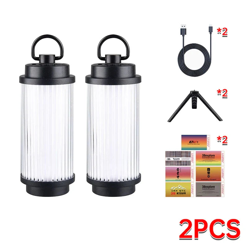 Mini Rechargeable LED Camping Lantern – 3-Mode Portable Outdoor Tent Light with Magnetic Base & USB-C