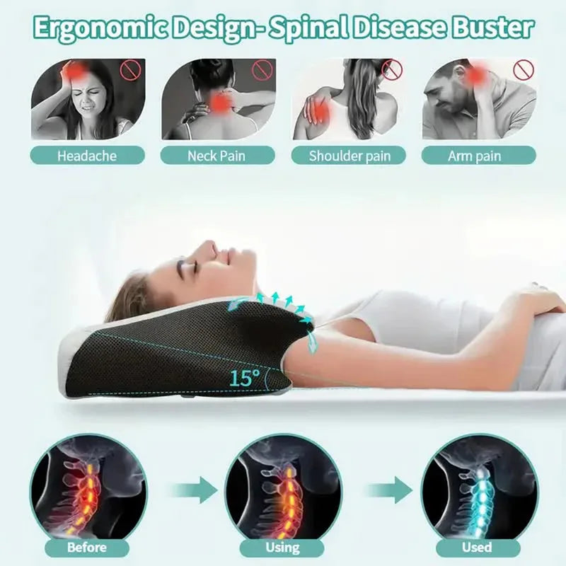 Butterfly Memory Foam Neck Pillow – Cervical Orthopedic Slow-Rebound Pillow for Sleep & Neck Support