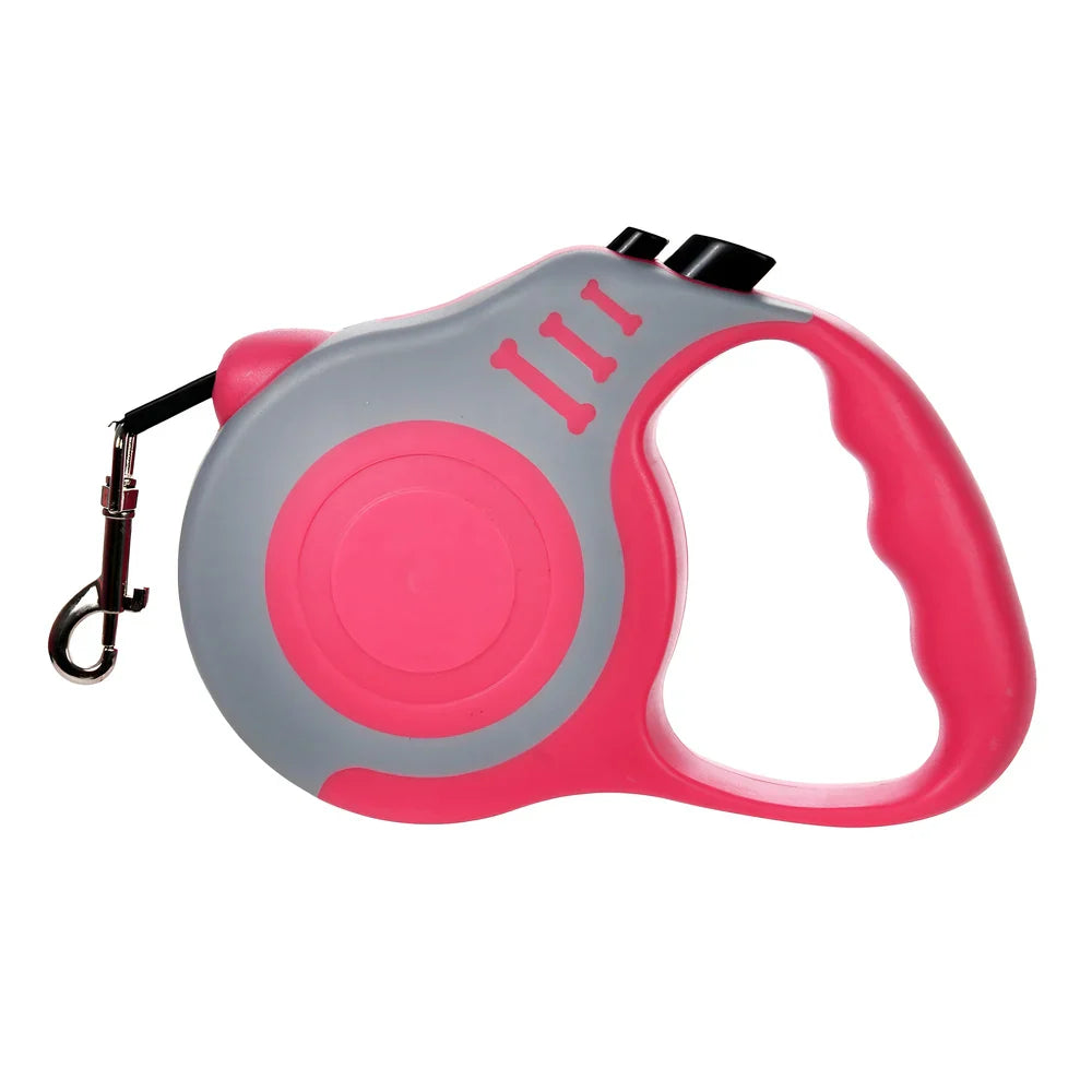 Retractable Dog Leash 3m (10ft) / 5m (16ft) Nylon Quick-Release Leash for Small to Large Dogs — Walking, Hiking & Travel