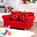 Children's Strawberry Cartoon Fabric Sofa - Cute Kids Tatami Combination Baby Couch