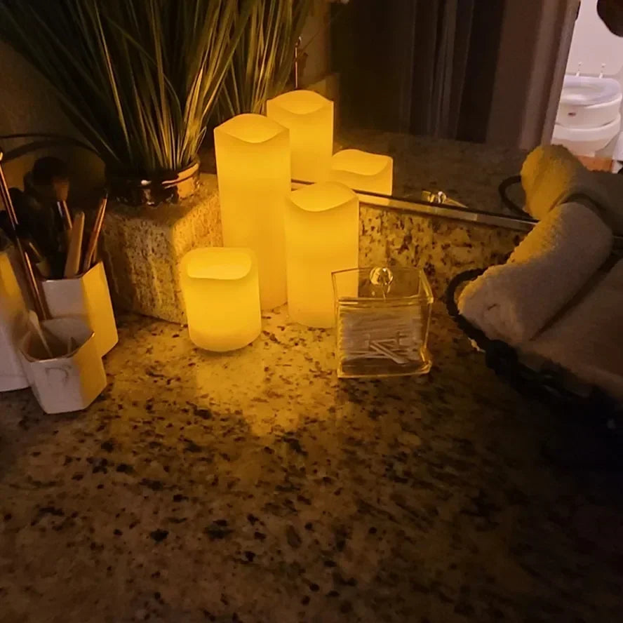 Flameless LED Candles Flickering Battery-Operated Pillar Candles for Wedding Christmas Party Decor — 1/5/10 Pack, Multiple Sizes (2–7.9 in / 5–20 cm)