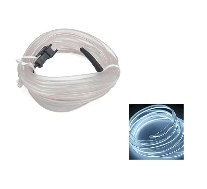 Car Interior LED EL Neon Strip - Flexible Ambient Auto Light for DIY 1/3/5/10M (3.3/9.8/16.4/32.8 ft)