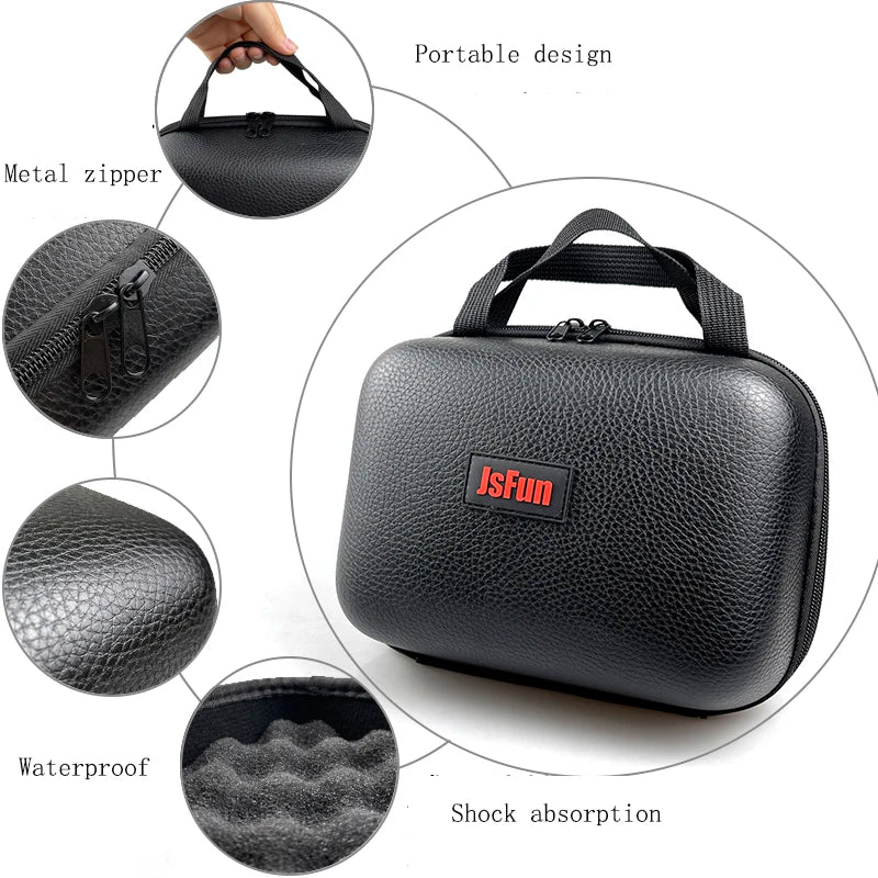 Spinning Reel Bag PU Case – Waterproof Shockproof Fishing Reel Storage (S/M/L, Fits 1–2 Reels)