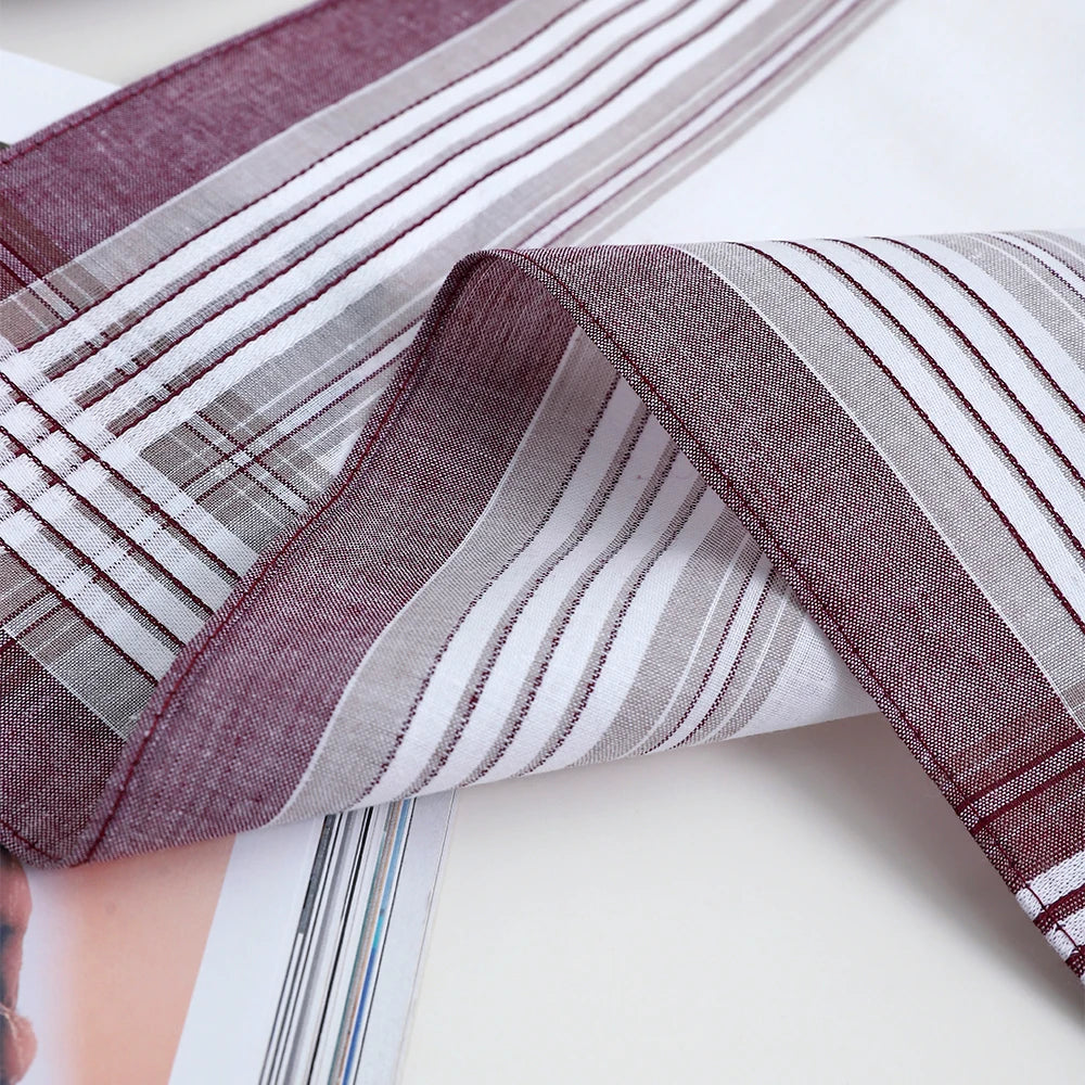 6-Pack Men's Yarn-Dyed Cotton Plaid Handkerchiefs – 43 x 43 cm (17 x 17 in) Pocket Squares for Wedding Favors, Groom Gifts & Sweat-Wiping