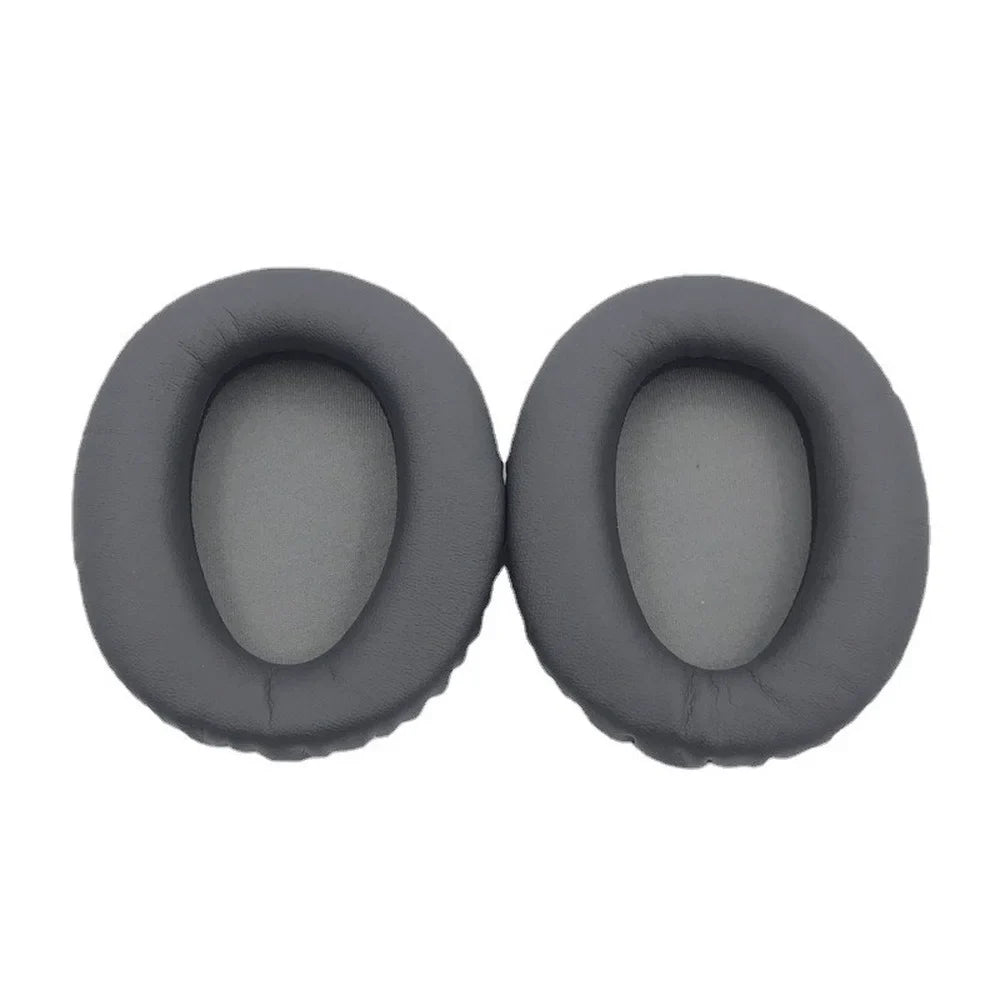 Replacement Memory Foam Ear Pads for Over-Ear Headphones, Protein Leather Cushions 75 x 95 mm (2.95 x 3.74 in) - Titanium Gray