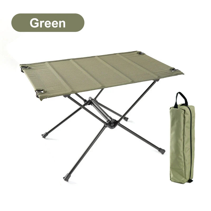 Lightweight Roll-Up Camping Table 1680D Oxford Top Aluminum Alloy Foldable Portable Picnic Table 23.6 x 15.7 x 15.5 in (60 x 40 x 39.5 cm)