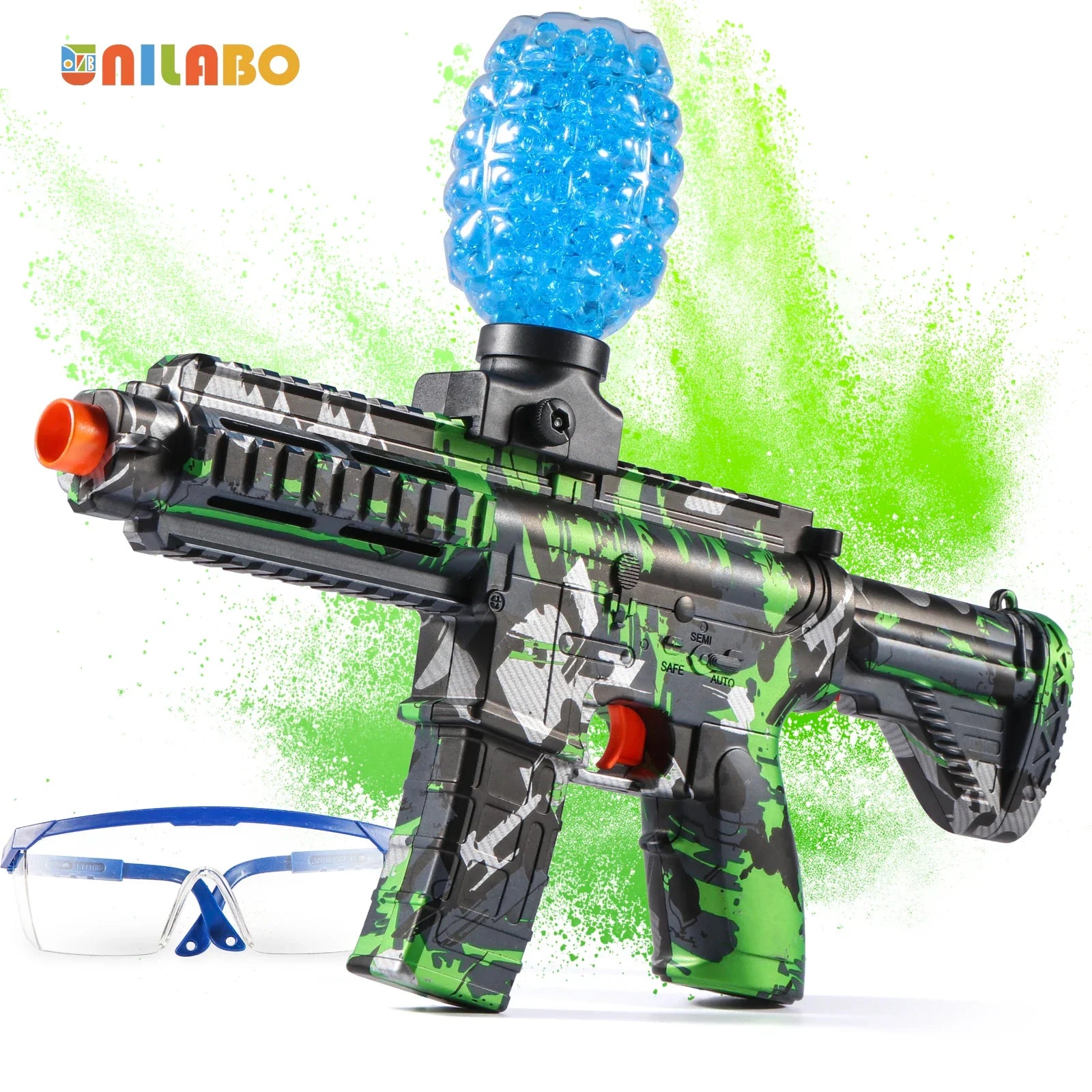 Rechargeable Electric Ball Blaster Toy Gun – High-Speed Metallic Finish, Outdoor Game Party Gift (Bullets Excluded) Ages 6+