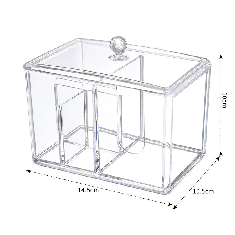 Clear Acrylic Makeup Brush Organizer – Transparent Cosmetic Holder for Lipstick, Brushes & Makeup Tools