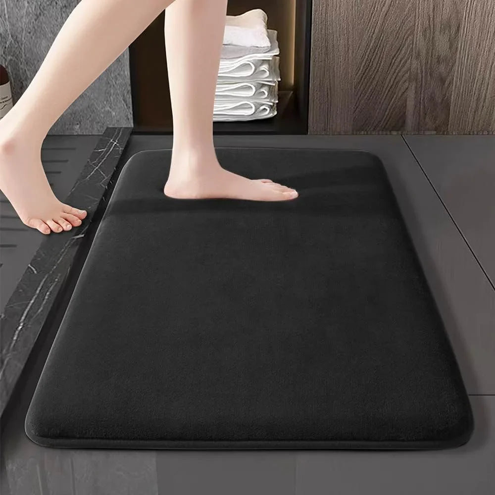Coral Velvet Super Absorbent Bath Mat – Non-Slip Quick-Dry Bathroom & Door Mat