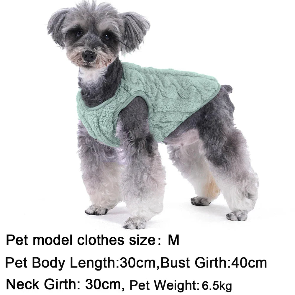 Soft Fleece Dog & Cat Sweater - Warm Autumn Winter Puppy Vest, Sizes XS-XL (7.9-15.7 in / 20-40 cm)