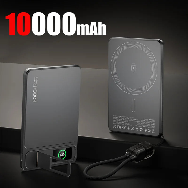 200,000mAh Slim Magnetic Power Bank — MagSafe-Compatible Wireless 20W Fast Charging Portable Battery