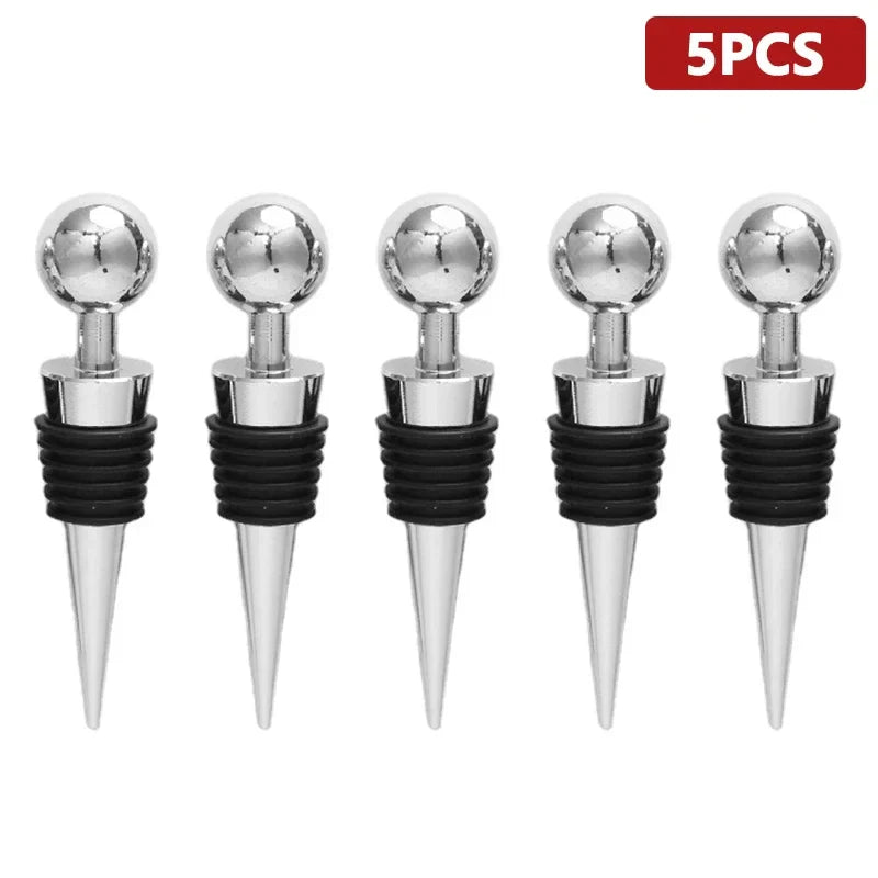 Reusable Plastic Wine Bottle Stoppers Vacuum Twist Champagne Stopper Leakproof Bar Accessory (1/5/12 Pack)