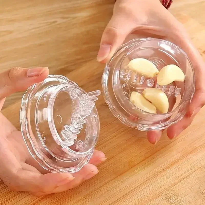 Multifunctional Manual Garlic Press Crusher Chopper – Compact Kitchen Gadget