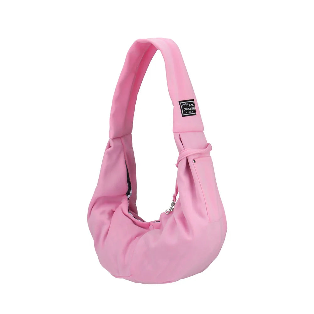 Portable Pet Shoulder Carrier with Phone Pocket – Travel Handbag for Small Dogs & Cats