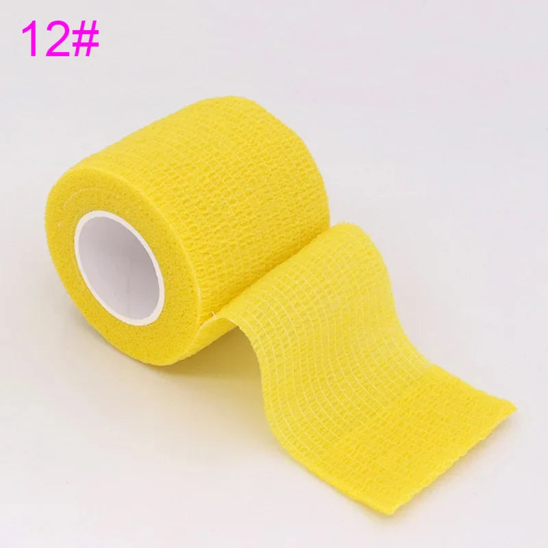 Colorful Self-Adhesive Elastic Sports Tape Wrap 5cm x 4.8m (2.0in x 15.7ft), Knee Wrist Ankle Finger Support Bandage for Tattoo and Pets