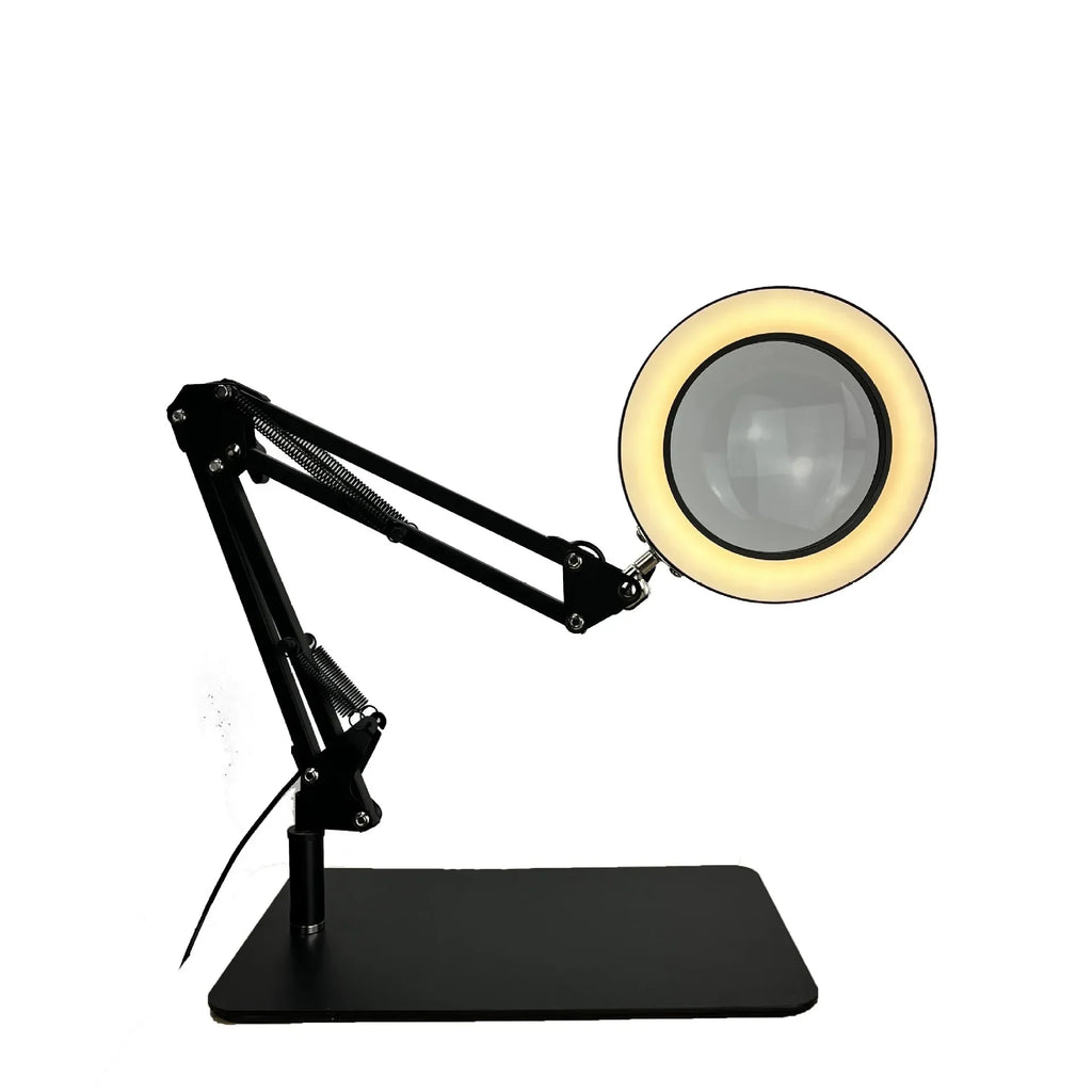 10x Clip-On LED Magnifying Lamp — Adjustable Focus Desk Magnifier for Soldering, Electronics, Watch & Phone Repair, Crafting
