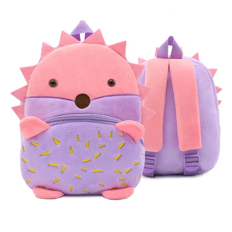 Cute Plush Animal Kids Backpack - Cartoon School Bag for Girls & Boys, Soft Preschool Backpack