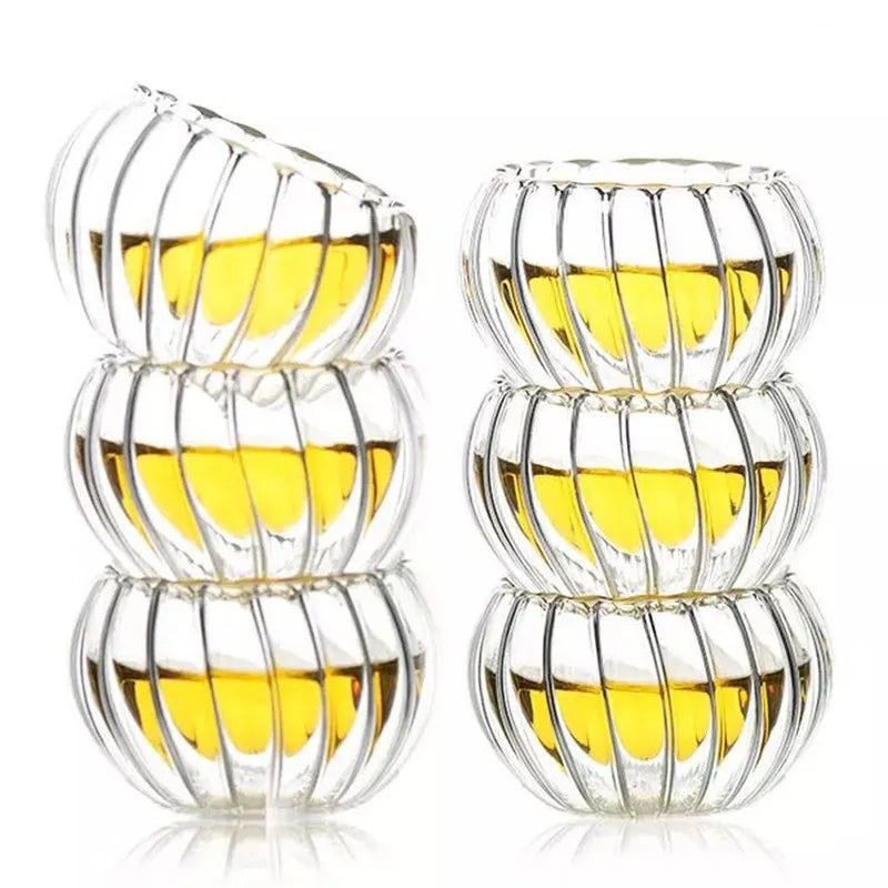 50ml (1.7 fl oz) Double-Walled Borosilicate Glass Espresso Cups - Set of 4 or 6, Clear Insulated Teacups