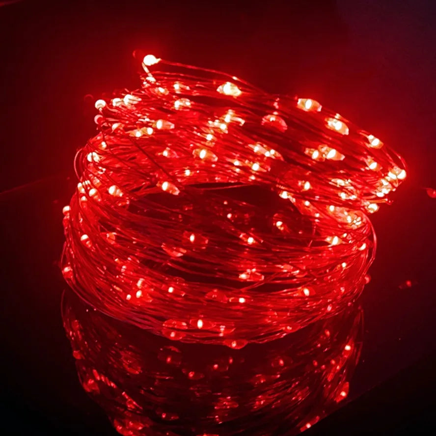 USB Powered Silver Wire Fairy Lights - Waterproof LED String Lights (1–20 m / 3.3–65.6 ft) Warm White Multicolor for Christmas, Wedding & Party
