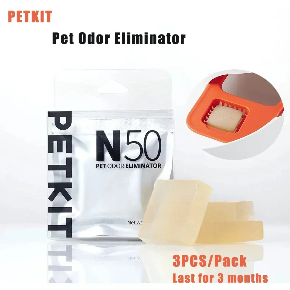 Odor Eliminator Cartridge for Self-Cleaning Cat Litter Box - 3-Pack (5 x 5 x 1 cm / 2.0 x 2.0 x 0.4 in)