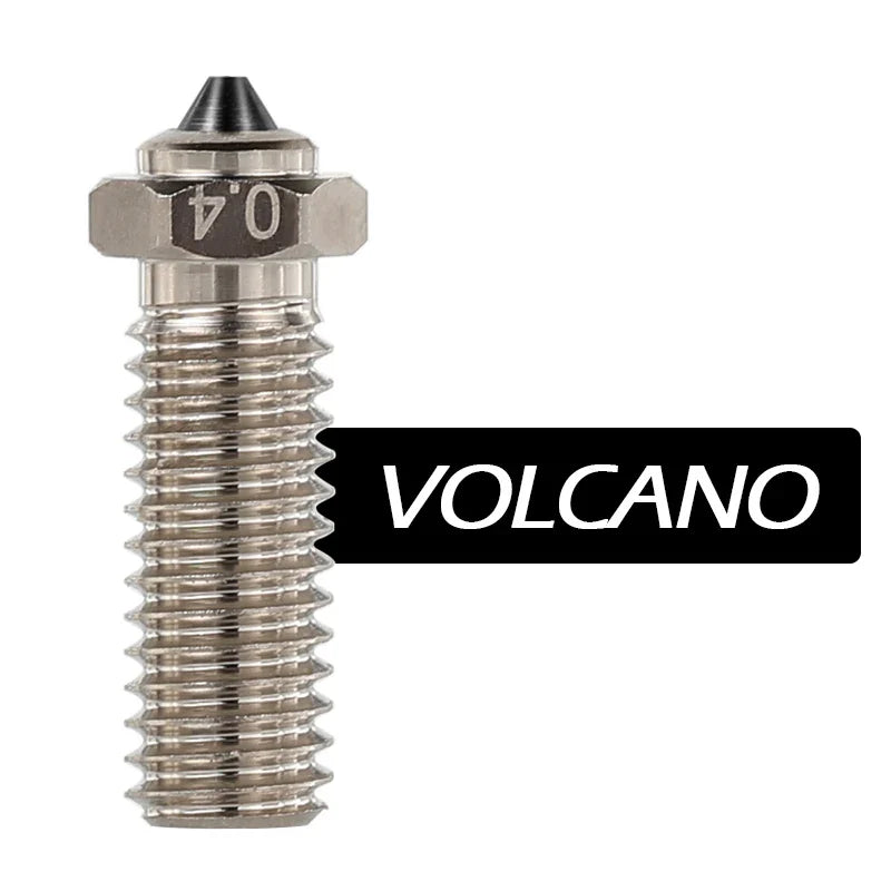 DLC Hardened Steel Tip Copper Bimetal Nozzle – Wear-Resistant High-Conductivity 3D Printer Nozzle for V6 Volcano MK8 Neptune4 K1 Hotends