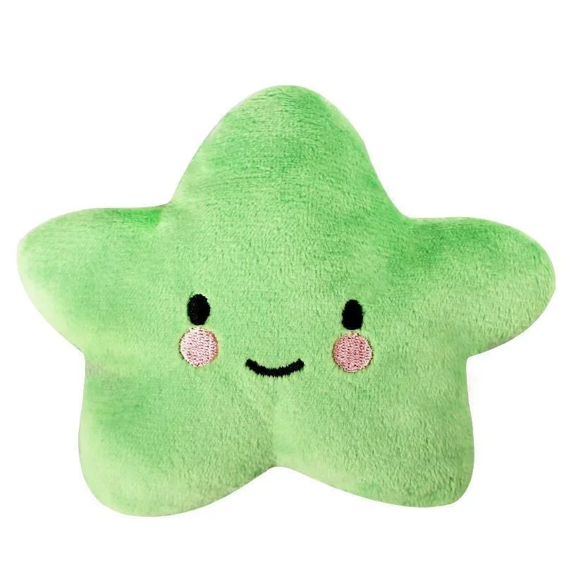 Squeaky Plush Pentagram Pet Toy for Dogs & Cats, Soft Fleece Squeaker, 3.9-5.1 in (10-13 cm)