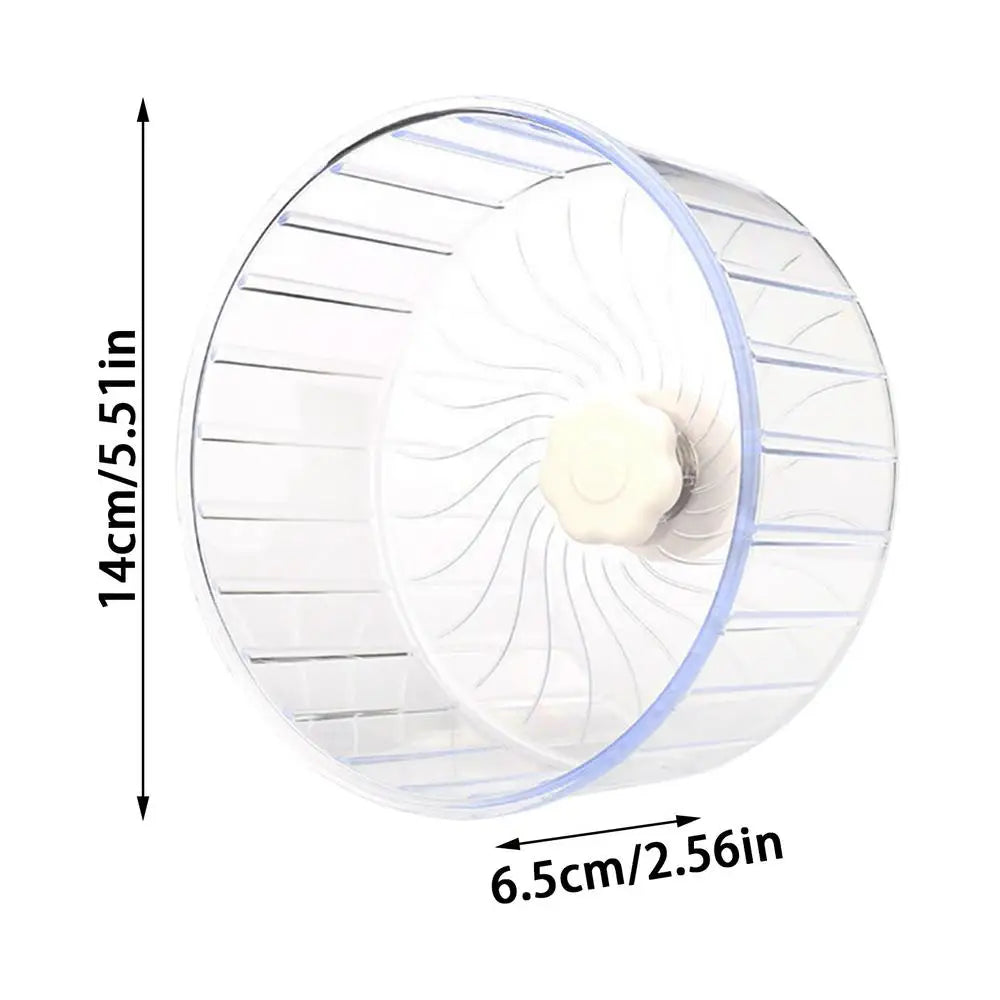 Silent Hamster Wheel 5.5in (14cm) Quiet Double-Bearing Exercise Wheel with Adjustable Stand for Hamsters Gerbils Mice