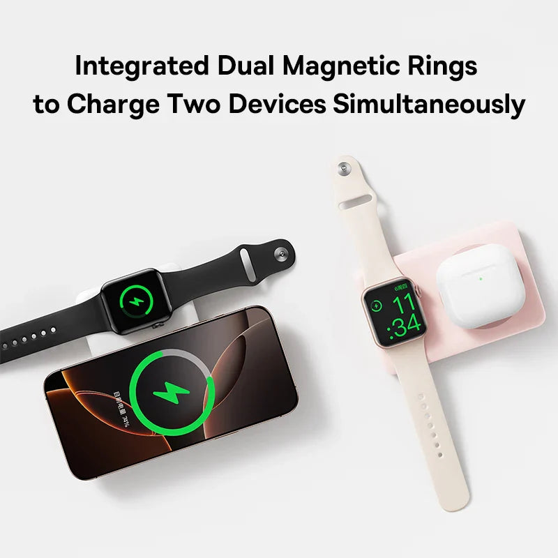 Magnetic 10,000mAh Power Bank — 27W Fast Charge & 15W Wireless Charger for iPhone, Apple Watch, AirPods, Samsung, Xiaomi