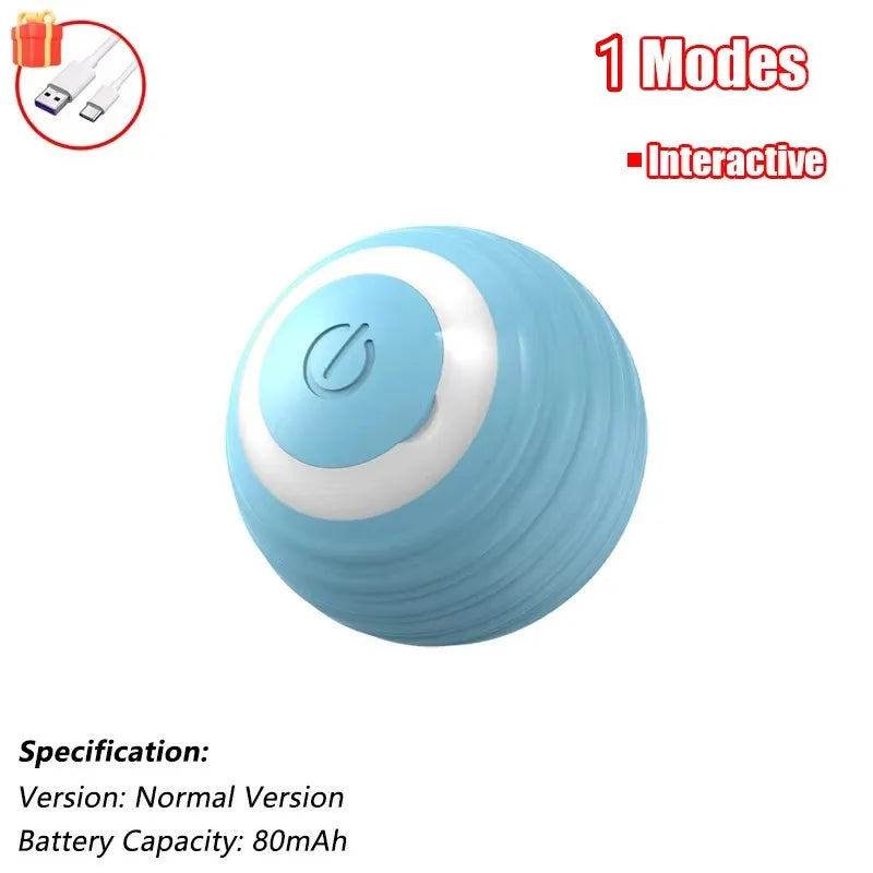 Interactive Rechargeable Cat Ball Toy with Faux Fur Tail — Automatic Rolling Smart Pet Ball (USB-C) for Cats & Small Dogs