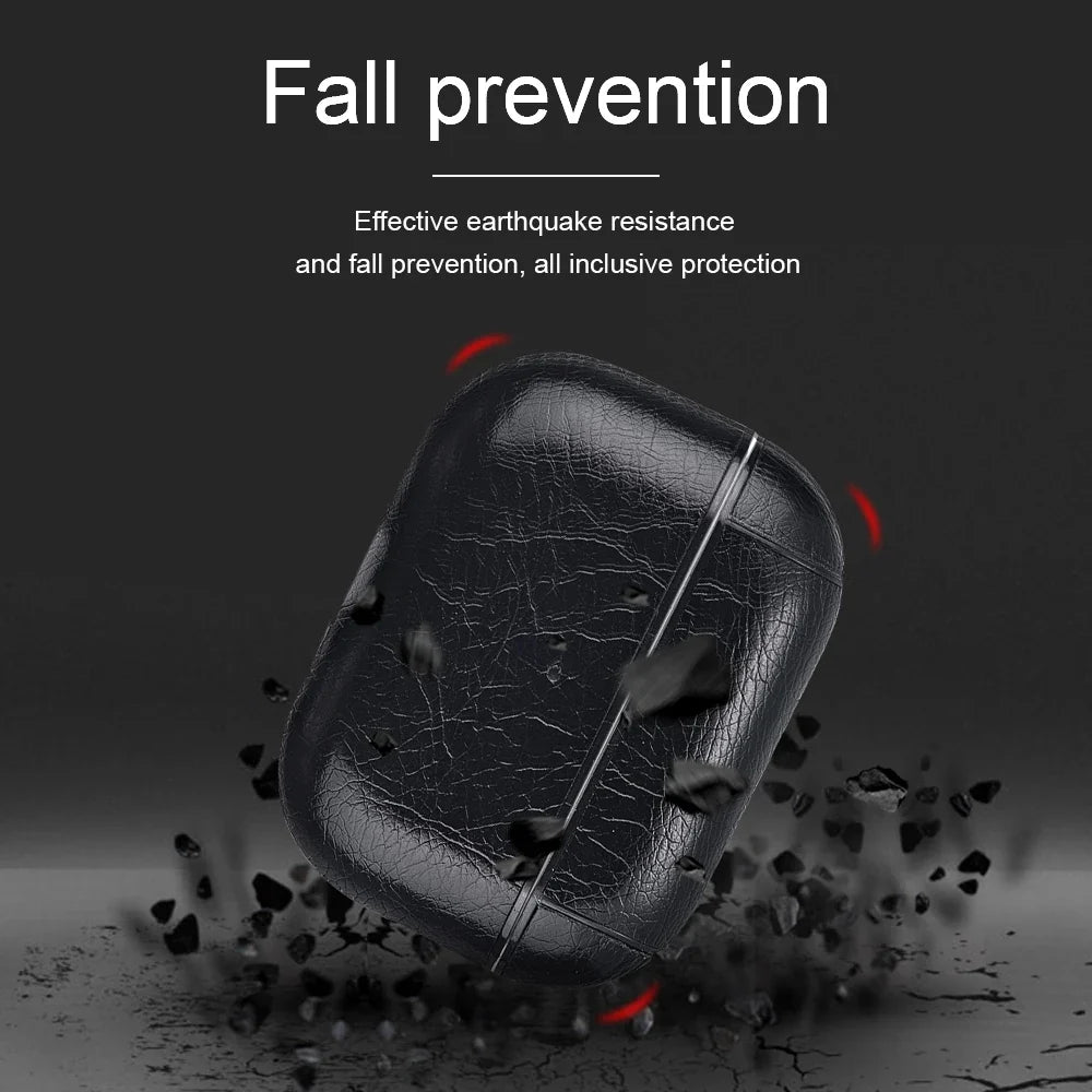 Leather AirPods Case Protective Cover Compatible with AirPods Pro, Pro 2, Pro 3, AirPods 3 & AirPods 4 (USB-C Compatible)