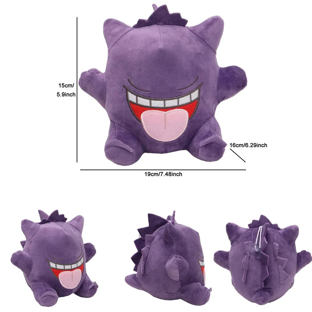 Sleeping Gengar Plush Toy Soft Anime Ghost Monster Peluche Doll Cute Birthday Gift for Kids