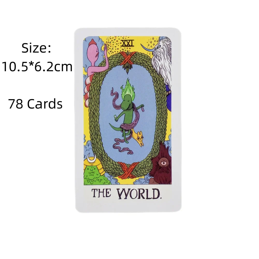 78-Card Illustrated Tarot & Oracle Deck — 10.5 x 6.2 cm (4.13 x 2.44 in) Divination & Playing Cards