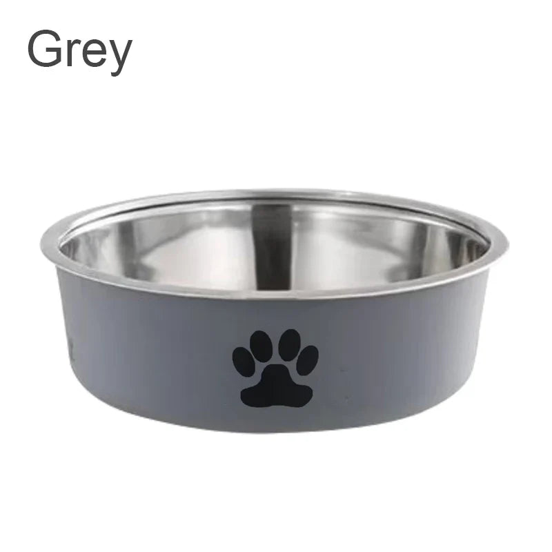 Non-Slip Stainless Steel Pet Bowl for Small Dogs & Cats - Food-Grade Water & Feeding Bowl (Multiple Sizes)