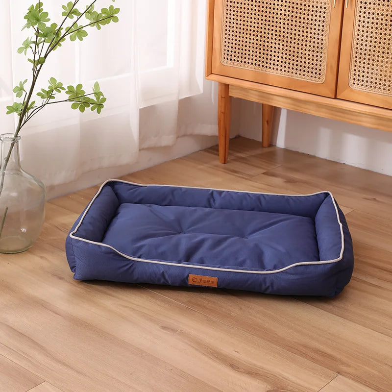 Four-Season Square Pet Bed Waterproof Thickened Bite-Resistant Dog & Cat Sofa Mattress – Sizes S-XXL (36–100 cm / 14–39 in)
