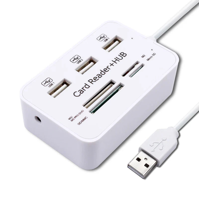 USB-C Multi Card Reader Hub — 3/5/6-in-1 SD & microSD (TF) + USB 2.0/3.0 Adapter, Up to 6 Slots