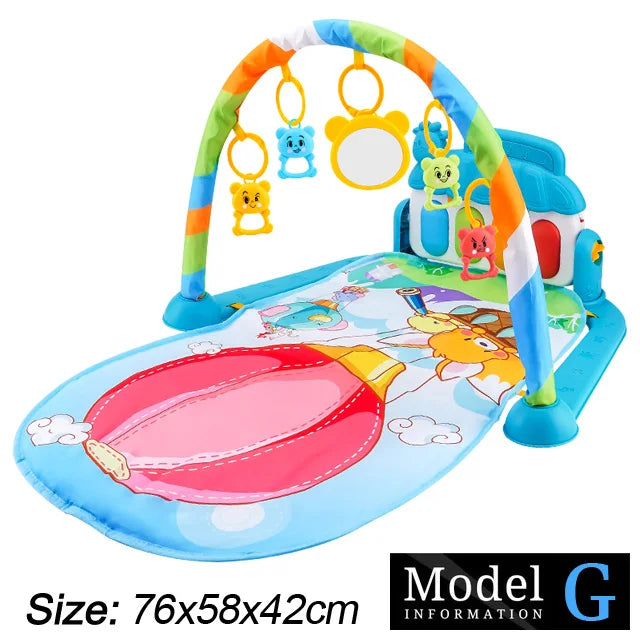 Baby Kick & Play Piano Gym Mat - Musical Tummy Time Activity Playmat for 0-36 Months (30 x 23 x 16.5 in / 76 x 58 x 42 cm)