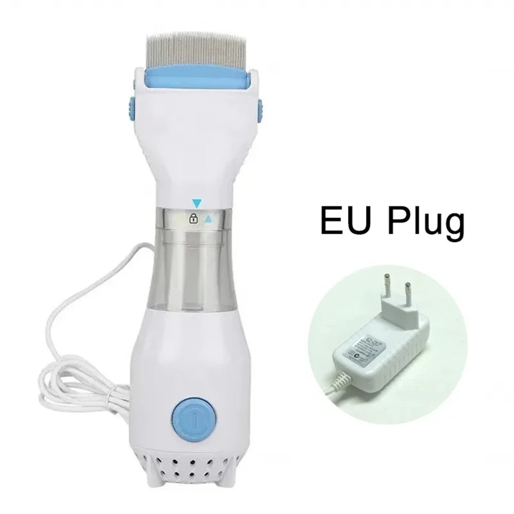 Electric Flea & Lice Removal Comb for Dogs & Cats — Gentle Pet Grooming & Deshedding Brush