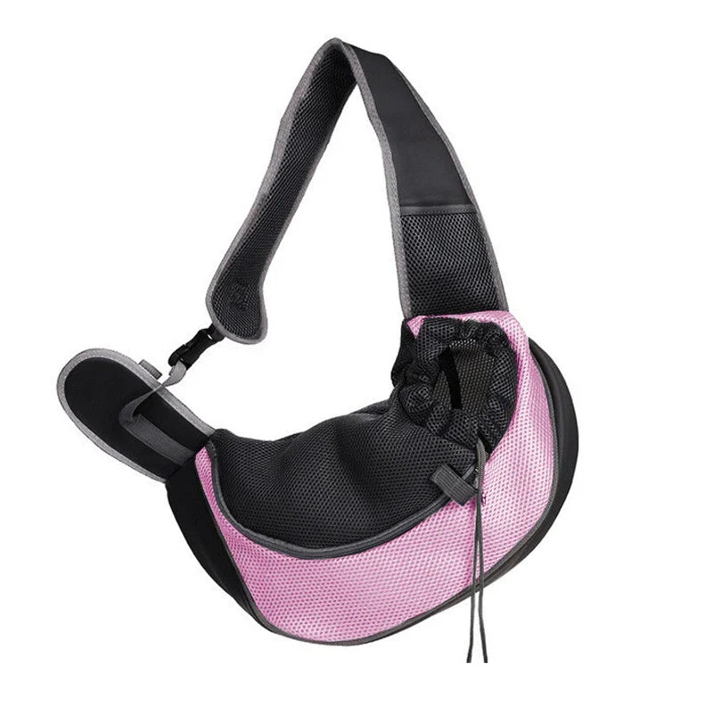 Pet Sling Carrier Shoulder Bag — Mesh Crossbody Travel Carrier for Small Dogs & Cats (S: up to 6.6 lb / 3 kg, L: up to 13.2 lb / 6 kg)