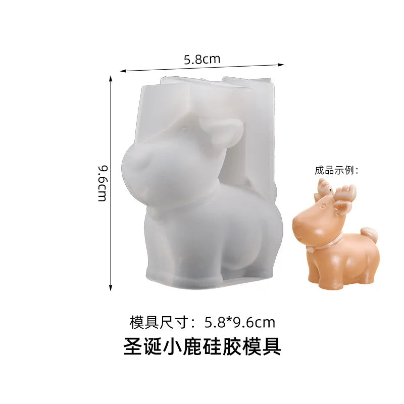 3D Christmas Tree Silicone Mold for Candle Making, Soap, Resin & Baking DIY Holiday Craft Kit