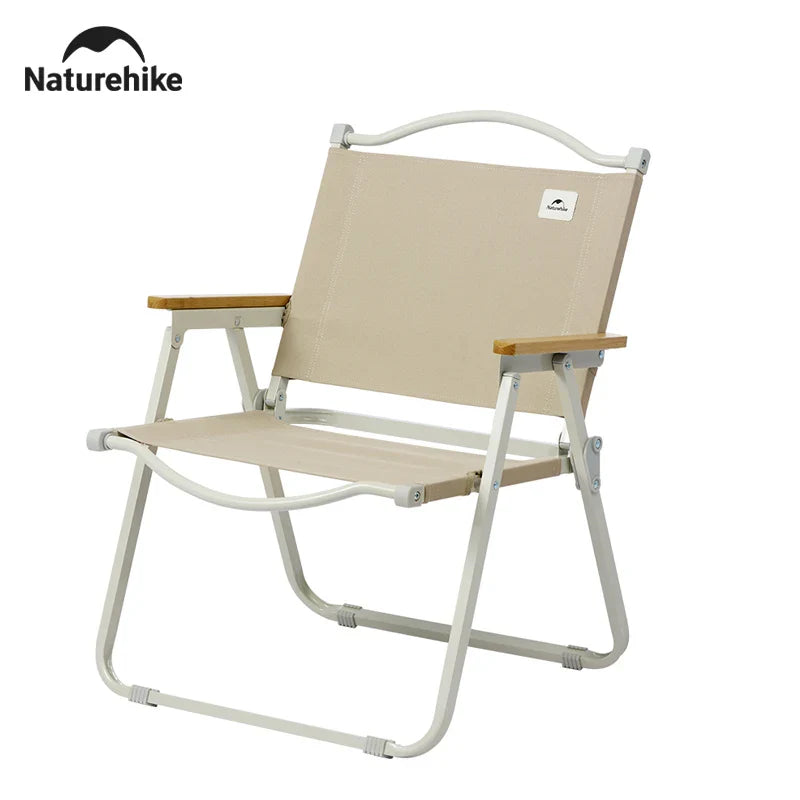Portable Folding Kermit Camping Chair 45 x 54 x 67 cm (17.7 x 21.3 x 26.4 in) - Heavy-Duty Wood & Steel Travel Chair for Picnic, Fishing, Outdoor