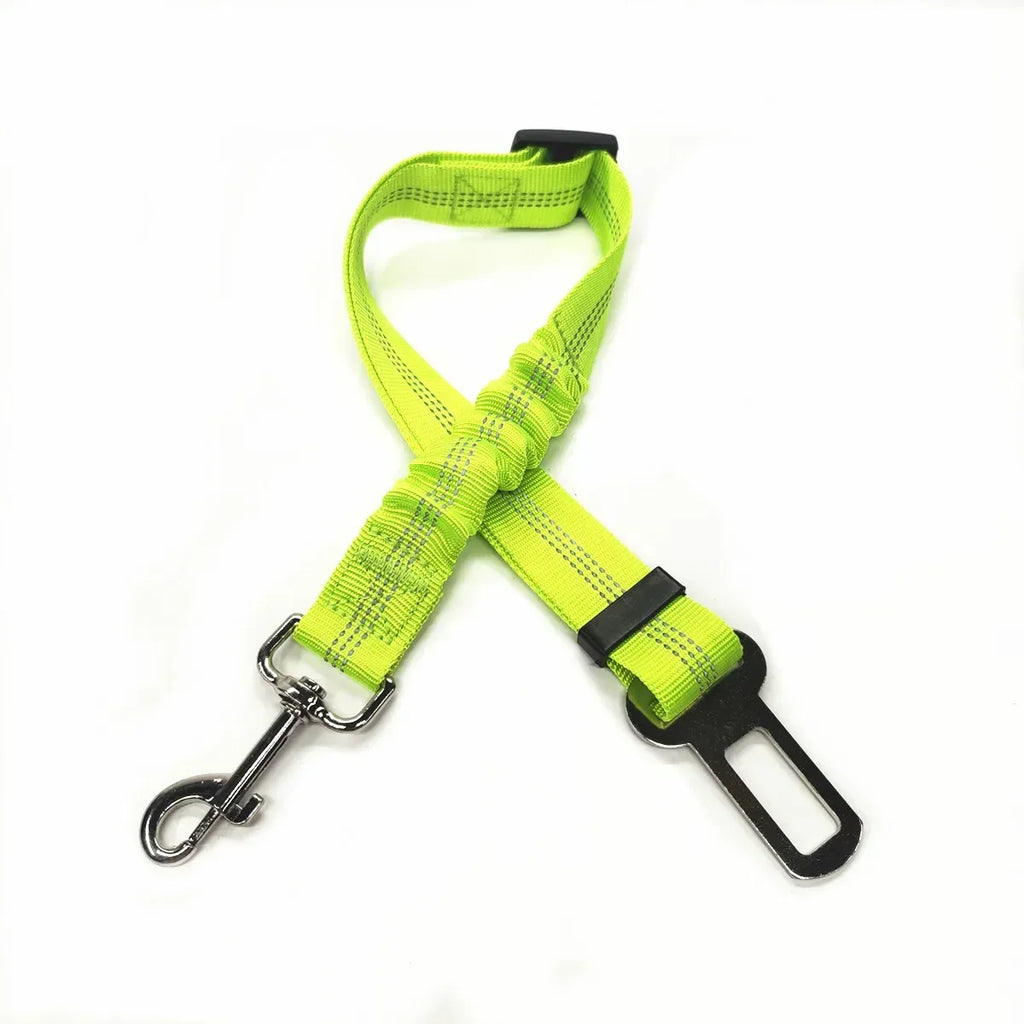 Adjustable Pet Seat Belt for Dogs & Cats 17.7–28.3 in (45–72 cm) Nylon Car Safety Restraint with Quick-Release Clip