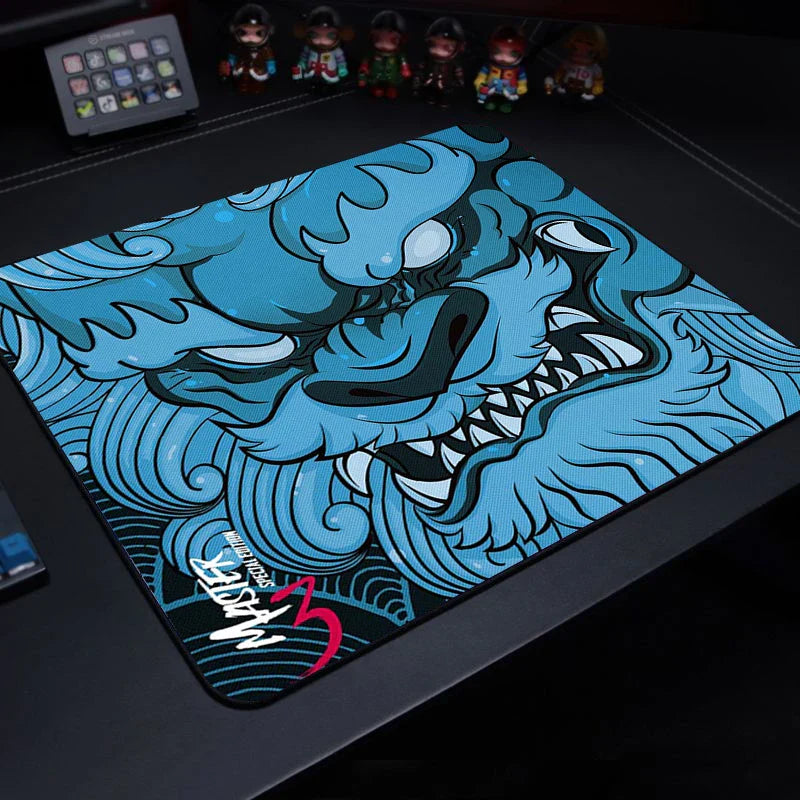 Cute Tiger Small Gaming Mouse Pad with Wrist Rest — Anti-Slip Rubber Desk Mat for Laptops & Keyboards